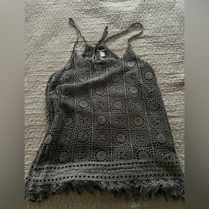 Dress tank top with silk lining